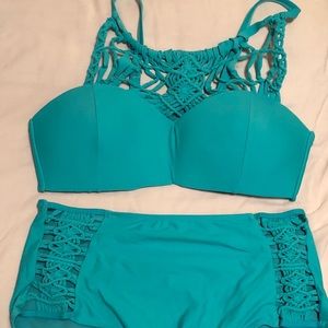 Two piece swim suit